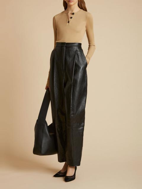 The Ashford Pant in Black Leather