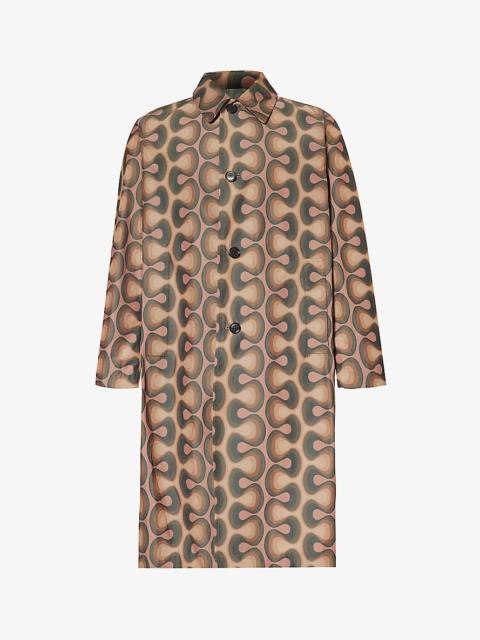 Rankles graphic-print shell coat
