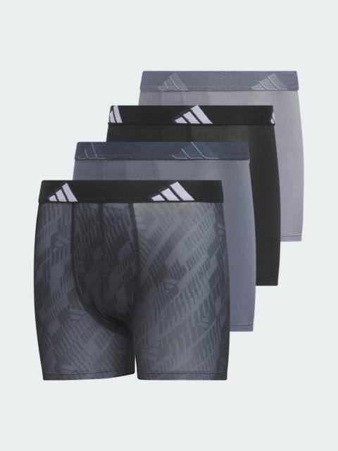 adidas Youth Microfiber Graphic 4-Pack Boxer Briefs