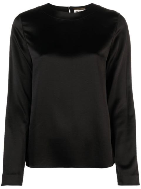 SAINT LAURENT keyhole detail silk blouse