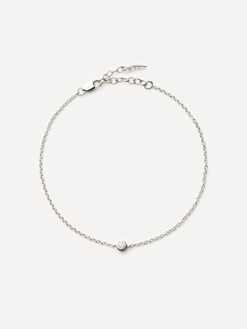 MISSOMA 14ct White Gold Fine Diamond Solitaire Bracelet