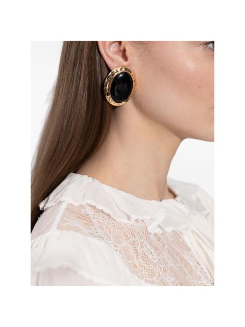 self-portrait stone-inlay earrings