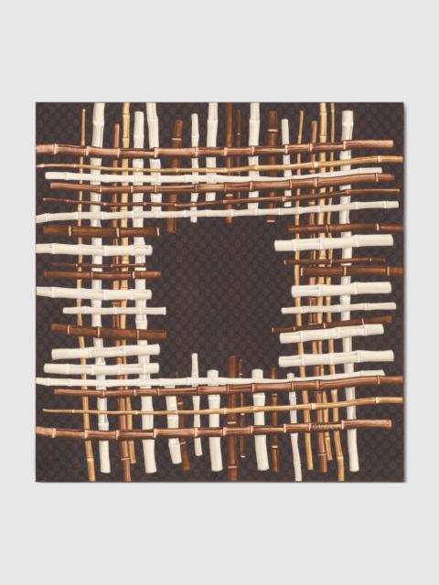 GUCCI Printed silk twill carré