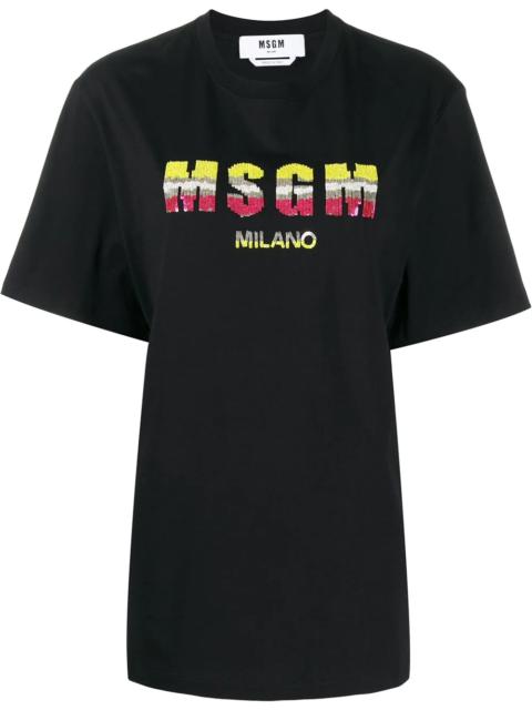 MSGM sequined logo T-shirt