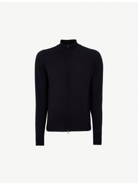 JOHN SMEDLEY Zipped merino wool cardigan