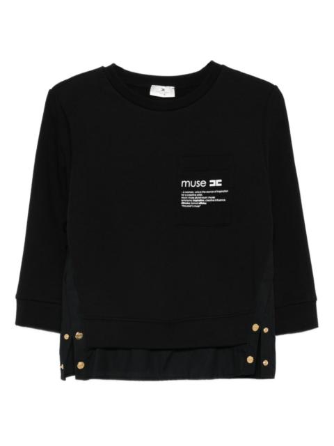 ELISABETTA FRANCHI button-detail T-shirt