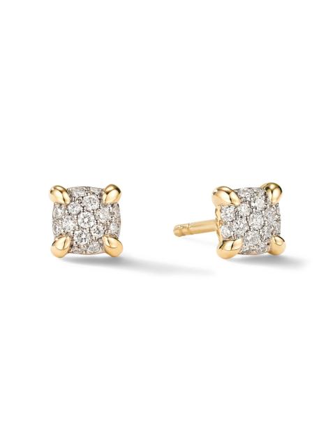 DAVID YURMAN Women's Petite Chatelaine Stud Earrings in 18K Gold with Pavé Diamonds, 5MM - Yellow Gold