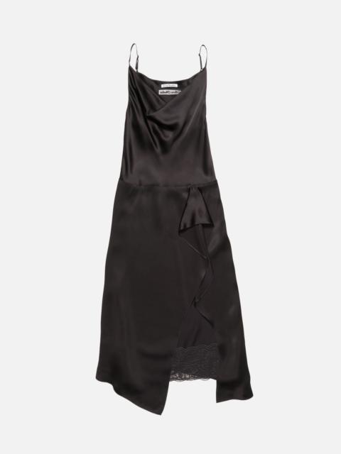 Acne Studios Shiny satin slip dress - Dark brown