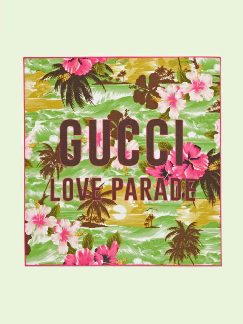 GUCCI 'Gucci Love Parade' floral print cotton pocket square
