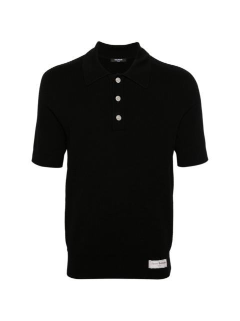 Balmain short-sleeve merino polo shirt