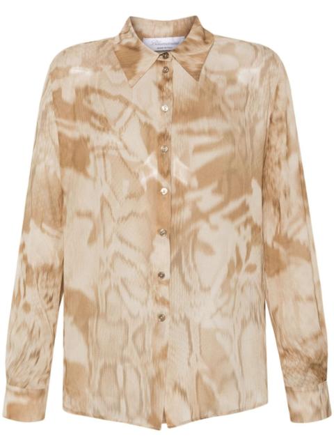 Blumarine graphic-print fluid shirt