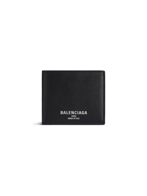 BALENCIAGA Men's Credit Square Folded Wallet  in Black