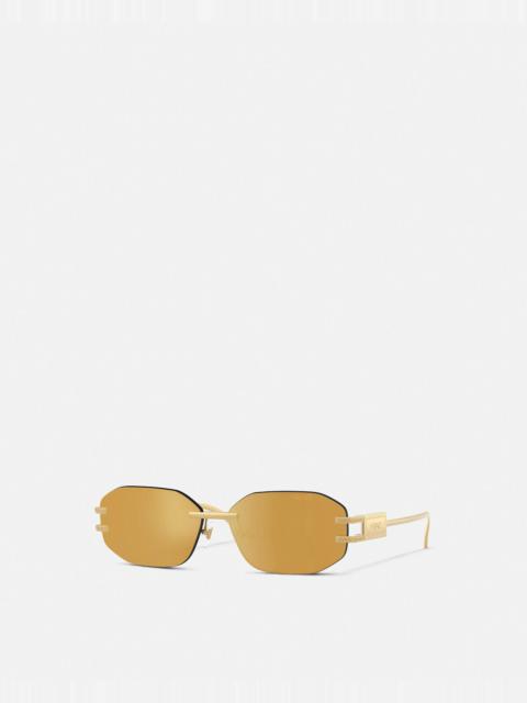 VERSACE Damier Plaque Sunglasses