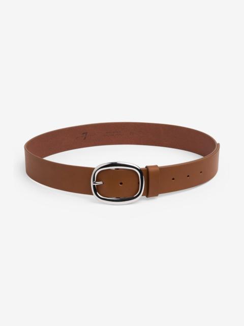 7 For All Mankind ROUND CLASSIC BELT in Leather