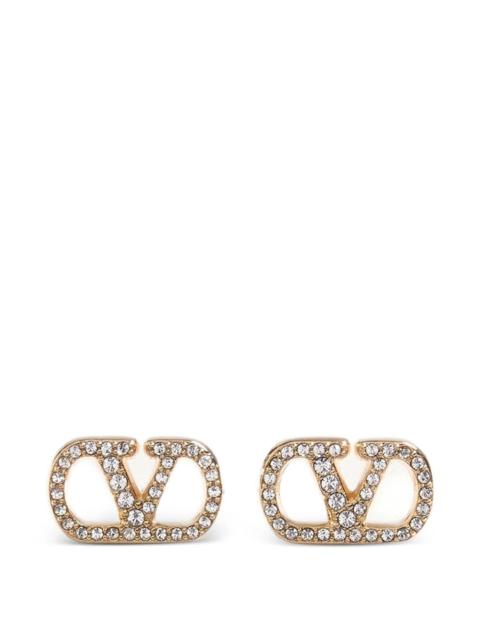 Valentino EARRINGS VLOGO SIGNATURE IN METAL AND SWAROVSKI® CRYSTALS