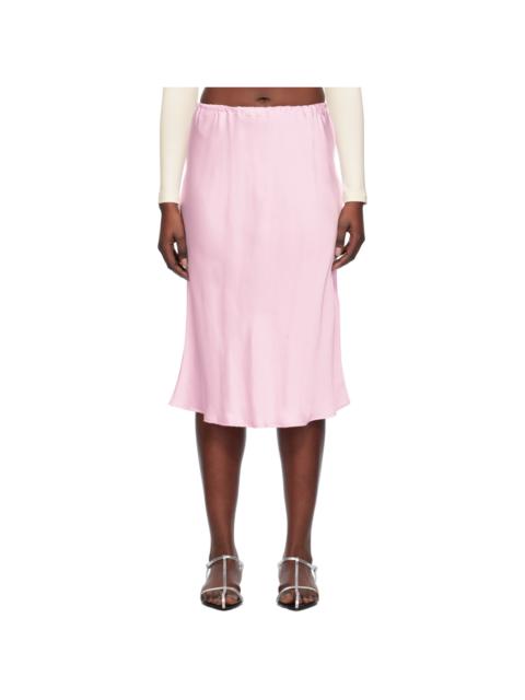 Jil Sander Pink Elasticized Midi Skirt