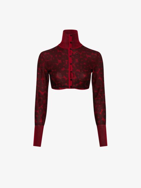Alaïa JACQUARD CRINOLINE CARDIGAN