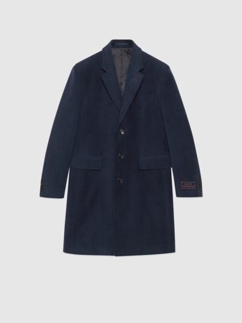 GUCCI Smooth coat with Gucci Web label