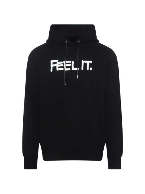 sacai Eric Haze slogan-print hoodie