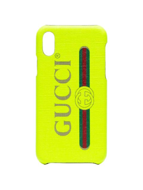 GUCCI Fluorescent yellow iPhone X case