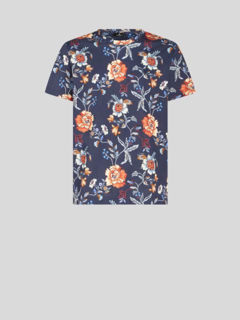 FLORAL-PRINT T-SHIRT WITH LOGO