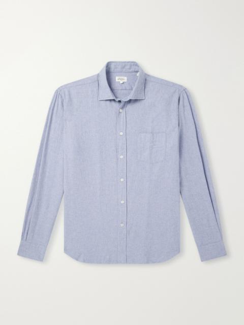 Hartford Paul Cotton-Flannel Shirt Blue