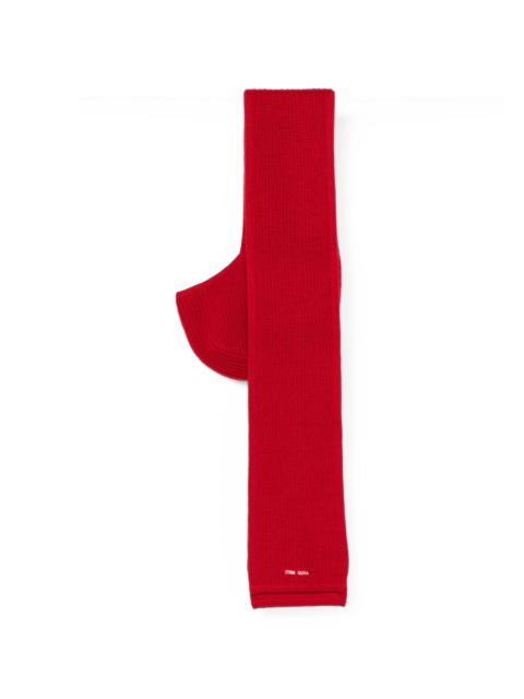 STINE GOYA Stine Goya Ribbed-knit Logo-embroidered Scarf