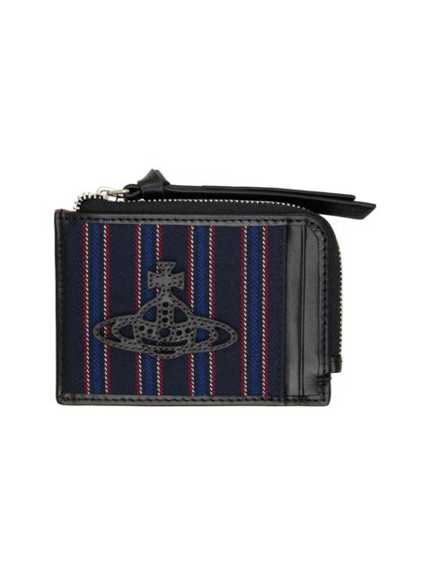 Vivienne Westwood Navy Zip Card Holder