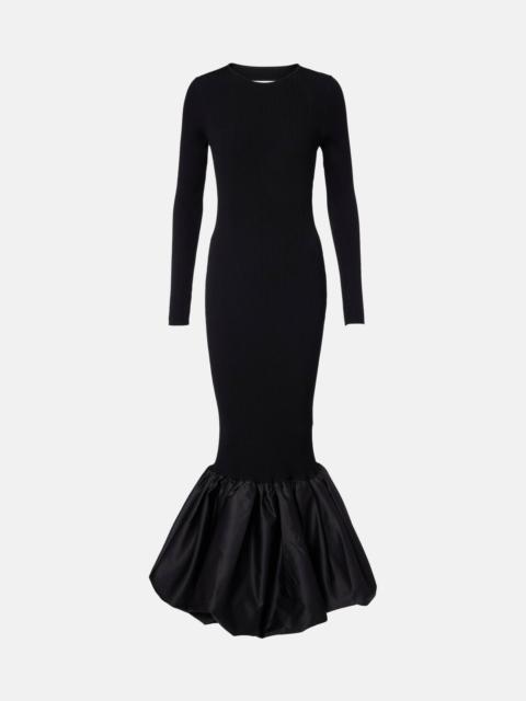 ROTATE Cutout ribbed-knit maxi dress