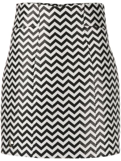 PHILIPP PLEIN chevron mini skirt