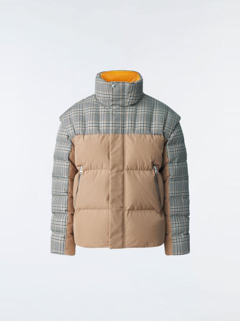 MACKAGE FREDERIC 2-in-1 duvet down plaid jacket for men