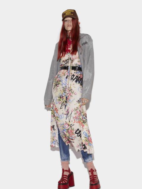 DSQUARED2 SCARF LONGUETTE DRESS