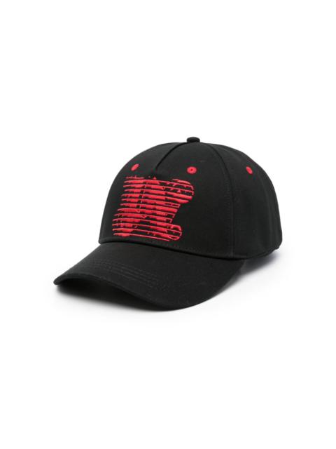 Palm Angels Racing monogram-embroidered baseball cap