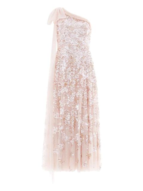 Needle & Thread one-shoulder bow-detail midi dress