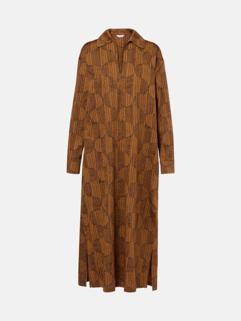 Max Mara geometric-print shirt midi day dress