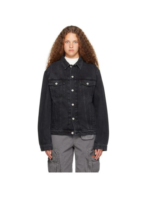 Heron Preston Black Faded Denim Jacket