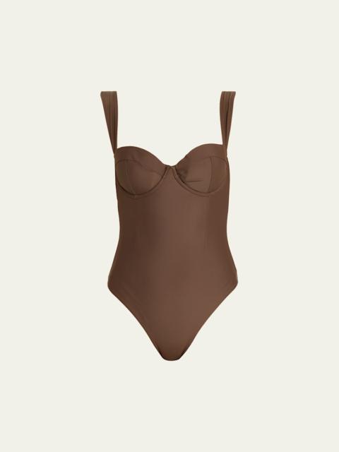 SIMKHAI Kyle Bustier One-Piece Swimsuit