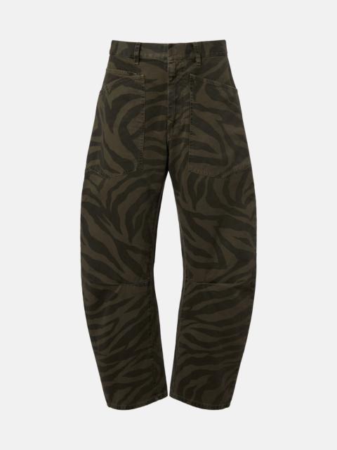 NILI LOTAN Shon cropped barrel-leg jeans