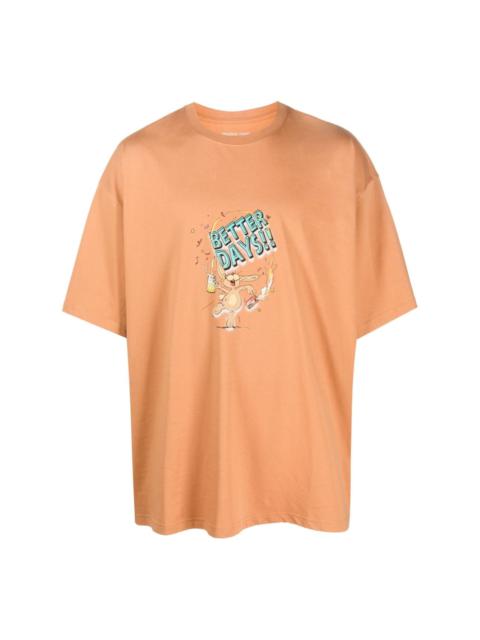 Better Days-print cotton T-shirt