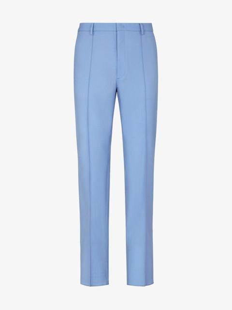 FENDI Light blue wool pants
