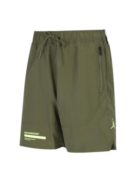 Jordan Men's Jordan Solid Color High Waist Straight Sports Shorts Military Green DM9981-222