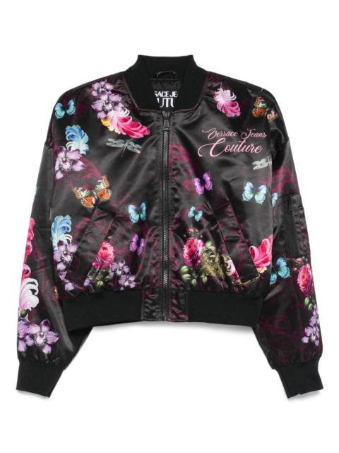 VERSACE JEANS COUTURE floral bomber jacket
