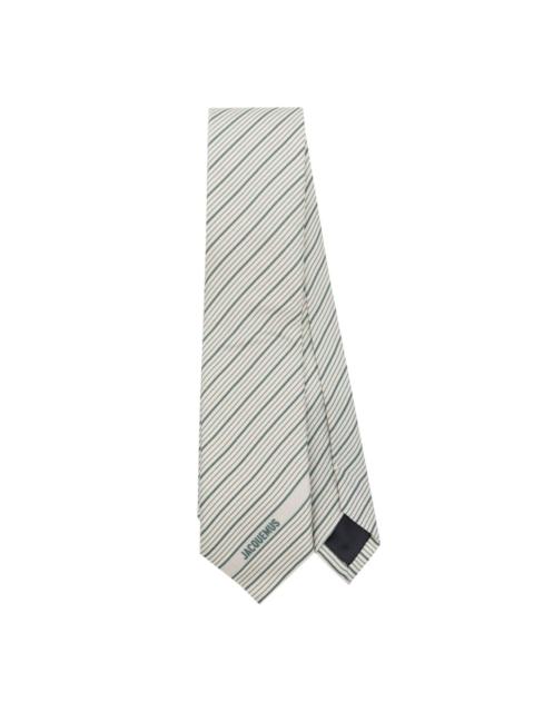 JACQUEMUS La Cravate striped tie
