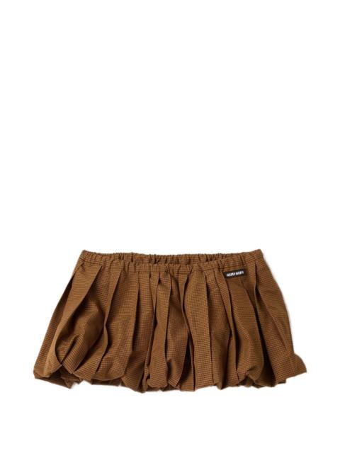 Miu Miu pleated gingham check miniskirt