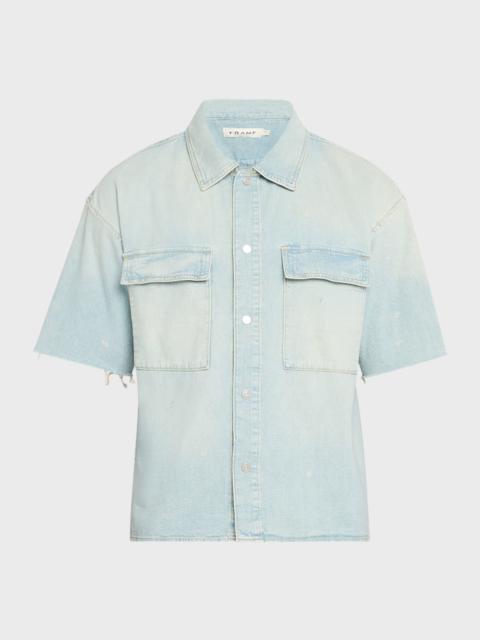 FRAME Men's Relaxed Denim Button-Down Shirt