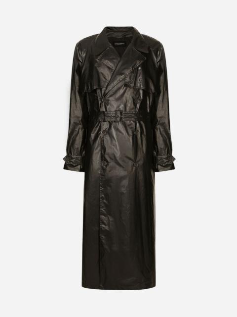 Dolce & Gabbana Coated nylon double-breasted trench coat