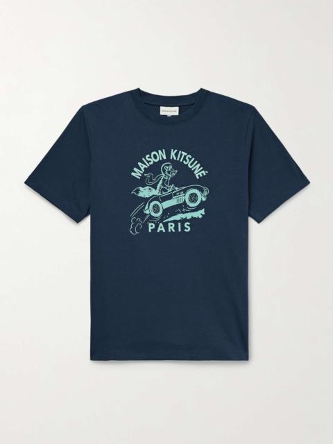 Maison Kitsuné Logo-Print Cotton-Jersey T-Shirt