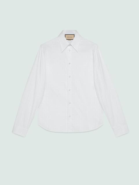 GUCCI Horsebit jacquard cotton shirt