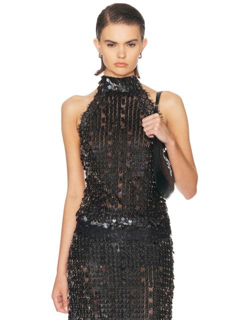 SIEDRÉS Darcy Sequin Embellished Lace Top