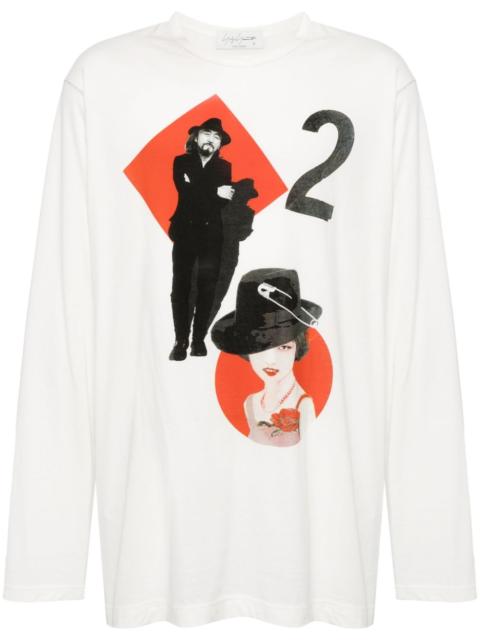 Yohji Yamamoto graphic-print cotton T-shirt